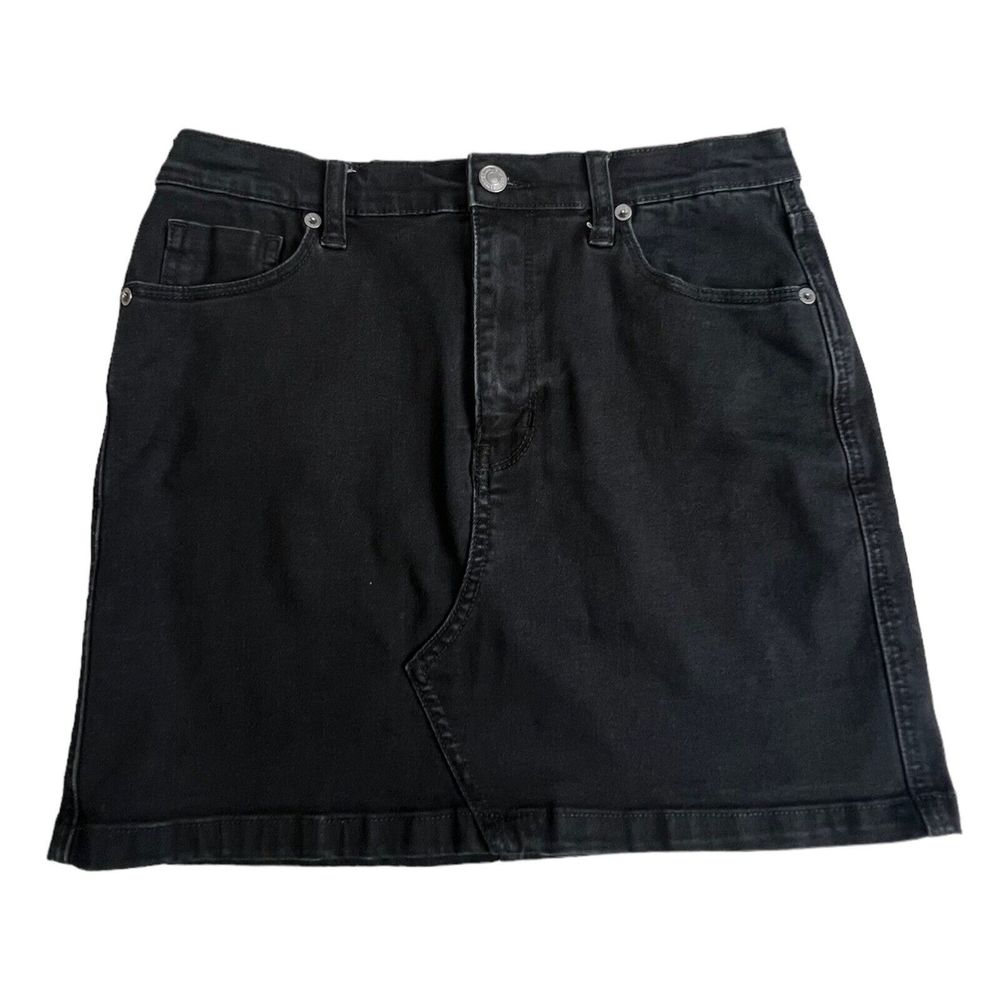 We The Free Womens Black‎ Denim Stretch Mini Skirt 28